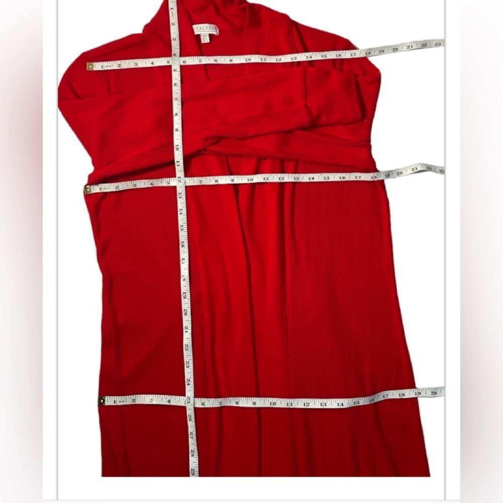 PJ Salvage RITER  Women’s Textured Essentials Ribbed Robe Heather Red Size M - Picture 11 of 15
